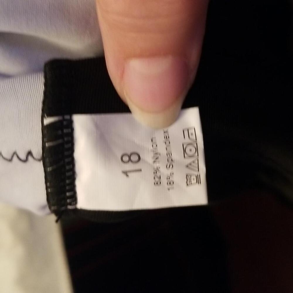 Source Unknown Blue And Black Patterned One Piece… - image 4